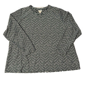 Ava & Viv Womens Retro Printed Long Sleeve Top Womens Plus Size 3X